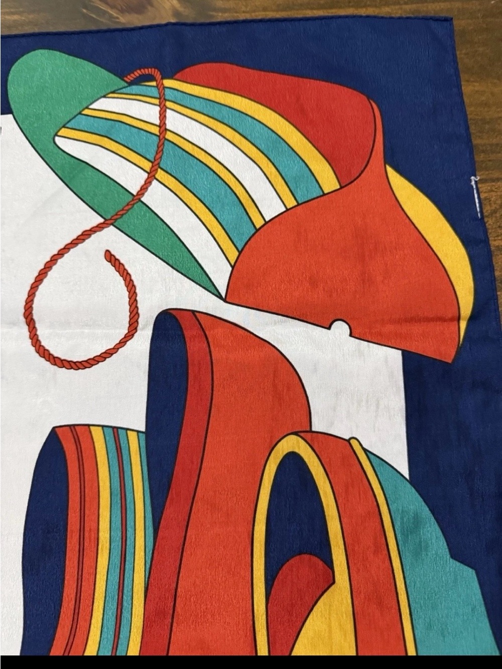 Vintage Liz Claiborne Nautical  Print Scarf - Picture 7 of 8